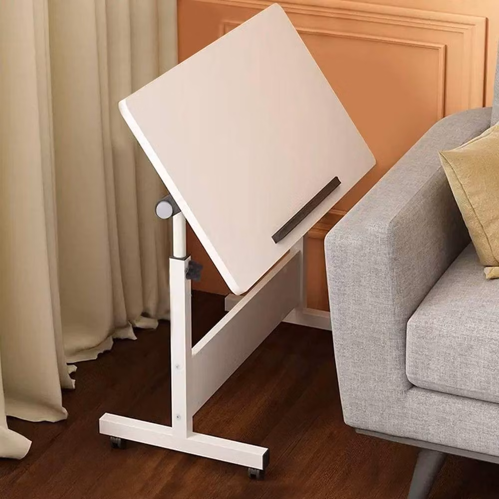 EONLION Height Adjustable Folding Laptop Table in White, 100 cm – 4
