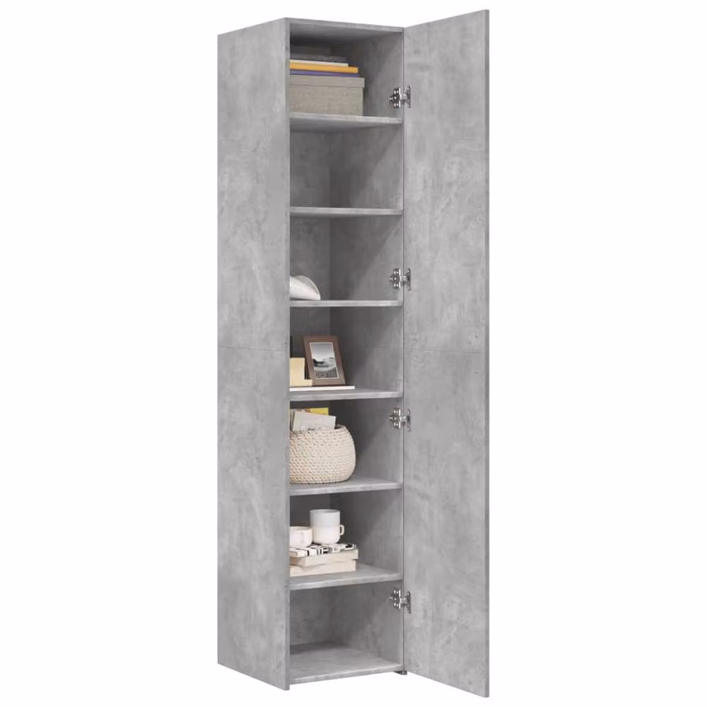 Berkfield Home Modern Highboard in Concrete Grey, W/D/H: 40 x 42.5 x 185 cm – 2