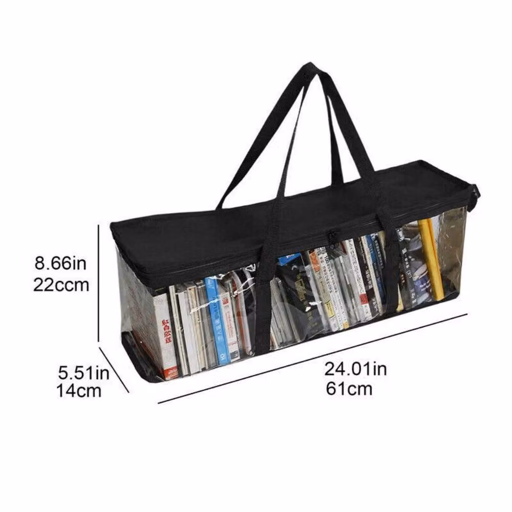 Havendro Large Transparent DVD and CD Storage Holder with Easy Zip Closure in Black and Multicolour – 2