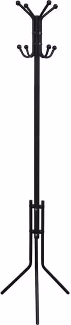Berkfield Home Classic Metal Coat Stand with Tripod Base in Matt Black