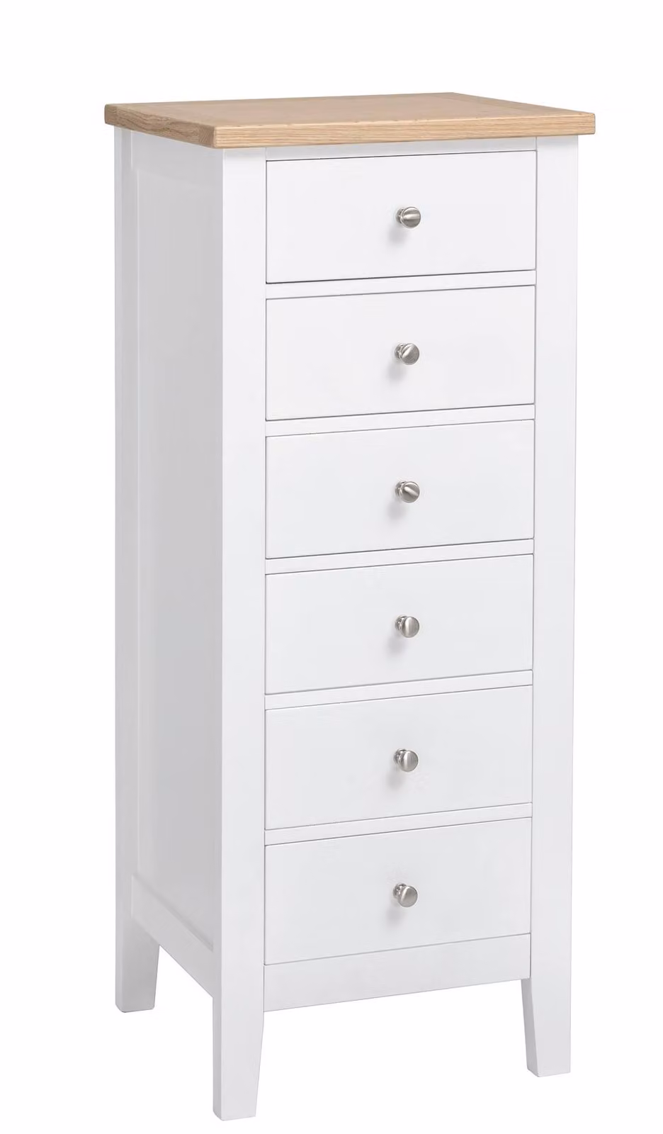 Nöa and Nani Leines 6 Drawer Tall Chest of Drawers in White and Oak – 4