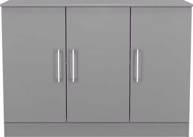 Ready Assembled 2 U Gloucester 3 Door Sideboard in Dark Grey