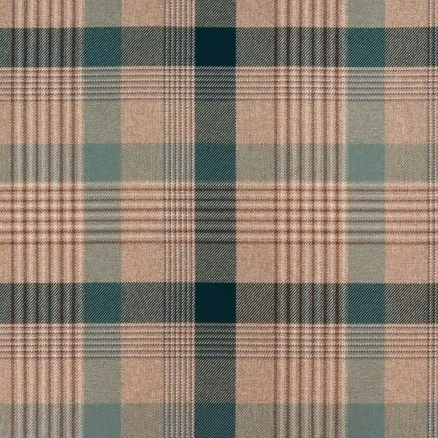 Terrys Katrine Fabric Teal Petrol Blue and Beige
