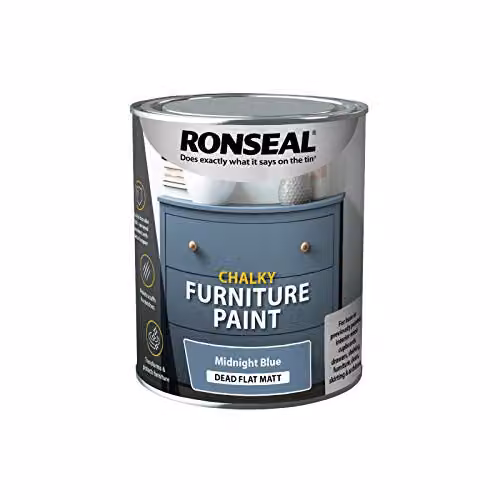 Ronseal Chalky Furniture Paint Matt Opaque Blue 750ml