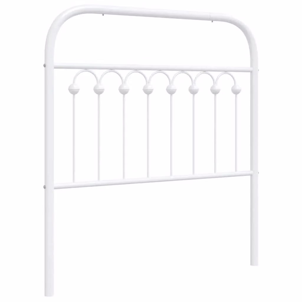 Berkfield Home Classic Metal Headboard in White, 90 cm – 2