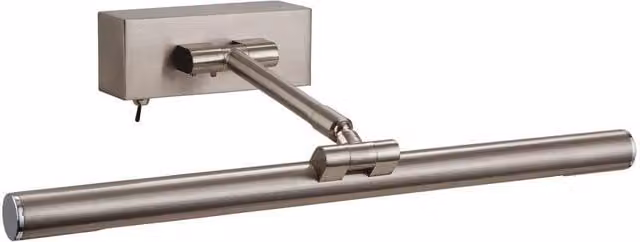 Netlighting Picture 1 Light Wall Light 8W T5 in Brushed Steel Grey