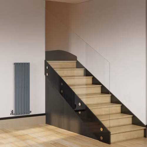 UK Radiators Typhoon Anthracite Vertical Designer Steel Radiator H: 120 cm, W: 40.8 cm – 3