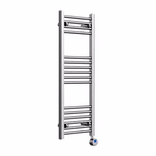 Lux Heat Electric Chrome Ladder Towel Radiator, Silver, H x W: 100 x 40 cm – 1