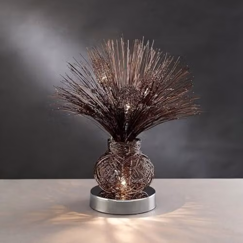 Netlighting Lenore 4-Light Table Lamp in Brown and Polished Chrome – 2