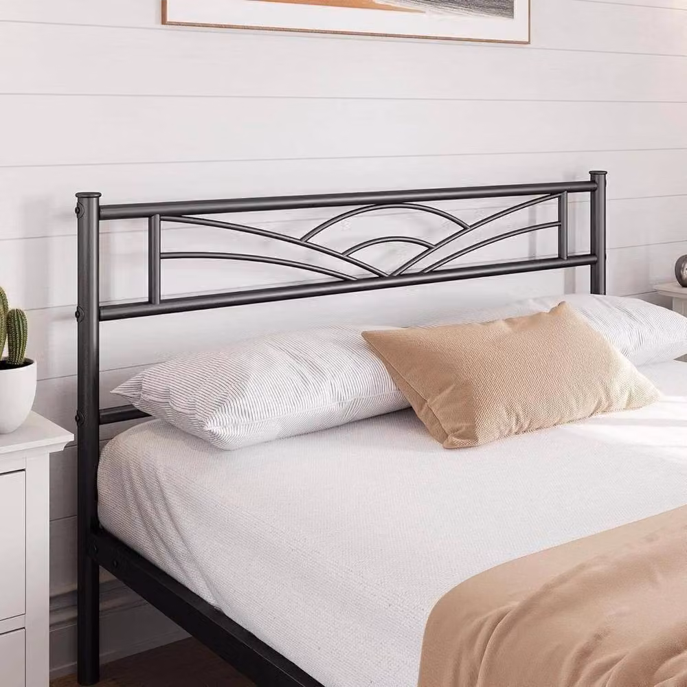 FLAVORA King Heavy Metal Bed Frame in Black, W/D/H: 180 x 200 cm – 3