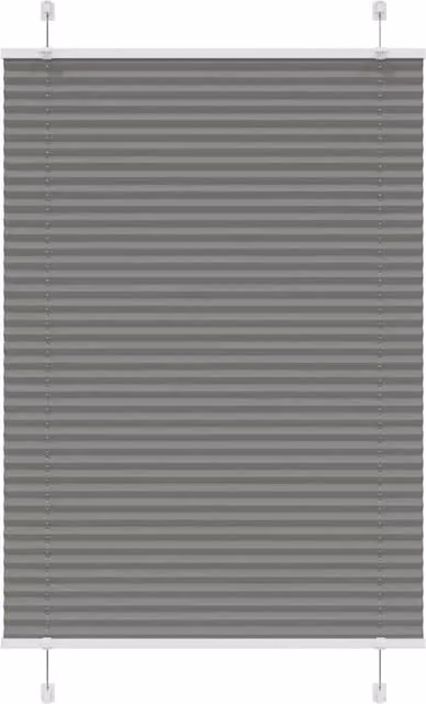 Berkfield Home Single Pleat Fabric Blind in Anthracite and Black, W/H: 95 x 150 cm – 1