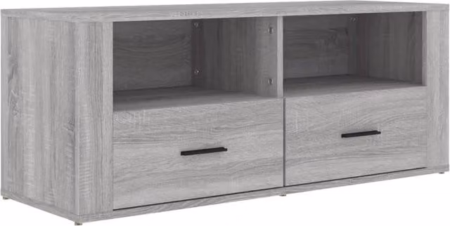 Berkfield Home Grey Sonoma TV Cabinet W/D/H: 100 x 35 x 40 cm