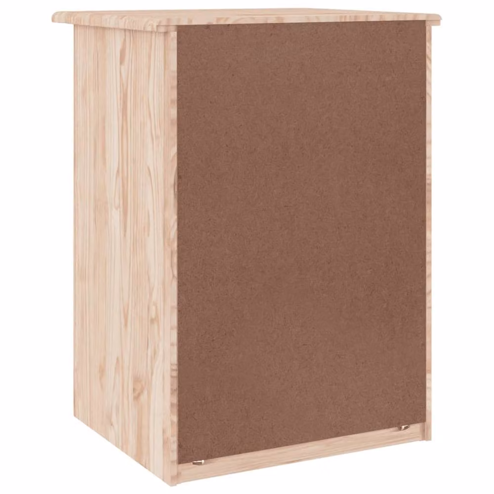 Berkfield Home ALTA Bedside Cabinet in Brown Solid Pine Wood, W/D/H: 41 x 35 x 55 cm – 3