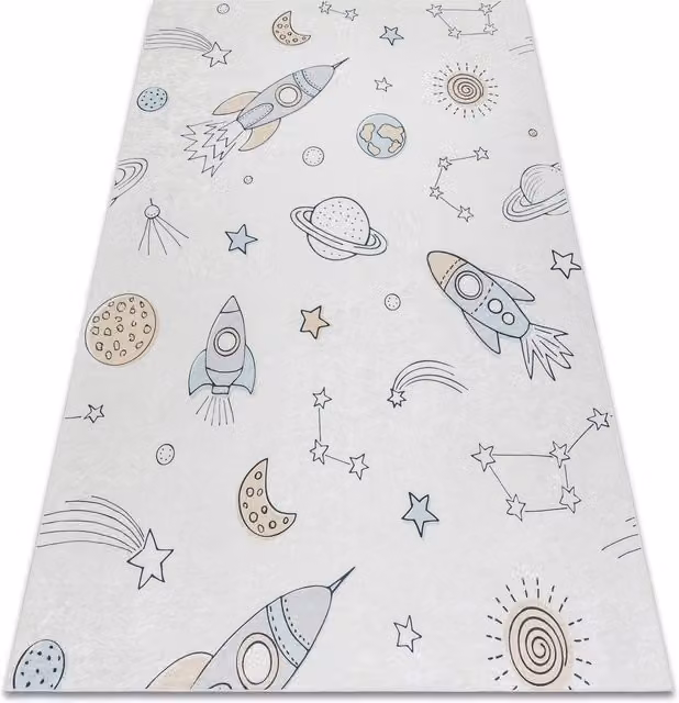 RugsX Bambino Kids Motif Rug in Yellow, W 80 cm x L 150 cm