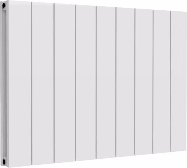 Bathroom Kingdom Casina White Double Flat Panel Horizontal Aluminium Radiator W: 60 cm, H: 85 cm