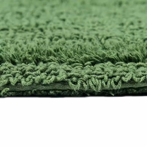 Homescapes Luxury 2 Piece Cotton Bath Mat and Toilet Mat Set in Green – 4