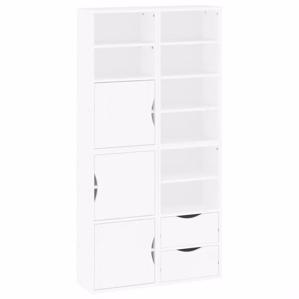 Berkfield Home ODDA Side Cabinets, Set of 4, White Solid Wood Pine, W: 40 cm, D: 24 cm, H: 79 cm – 2