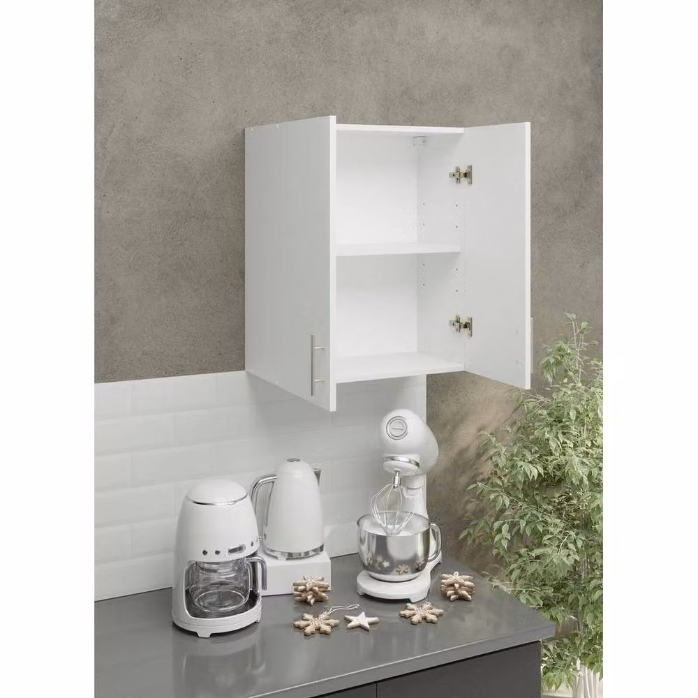 SPETLEK Modern White Kitchen Wall Unit with Hinged Doors and Internal Shelves, W/H: 60 x 72 cm – 2