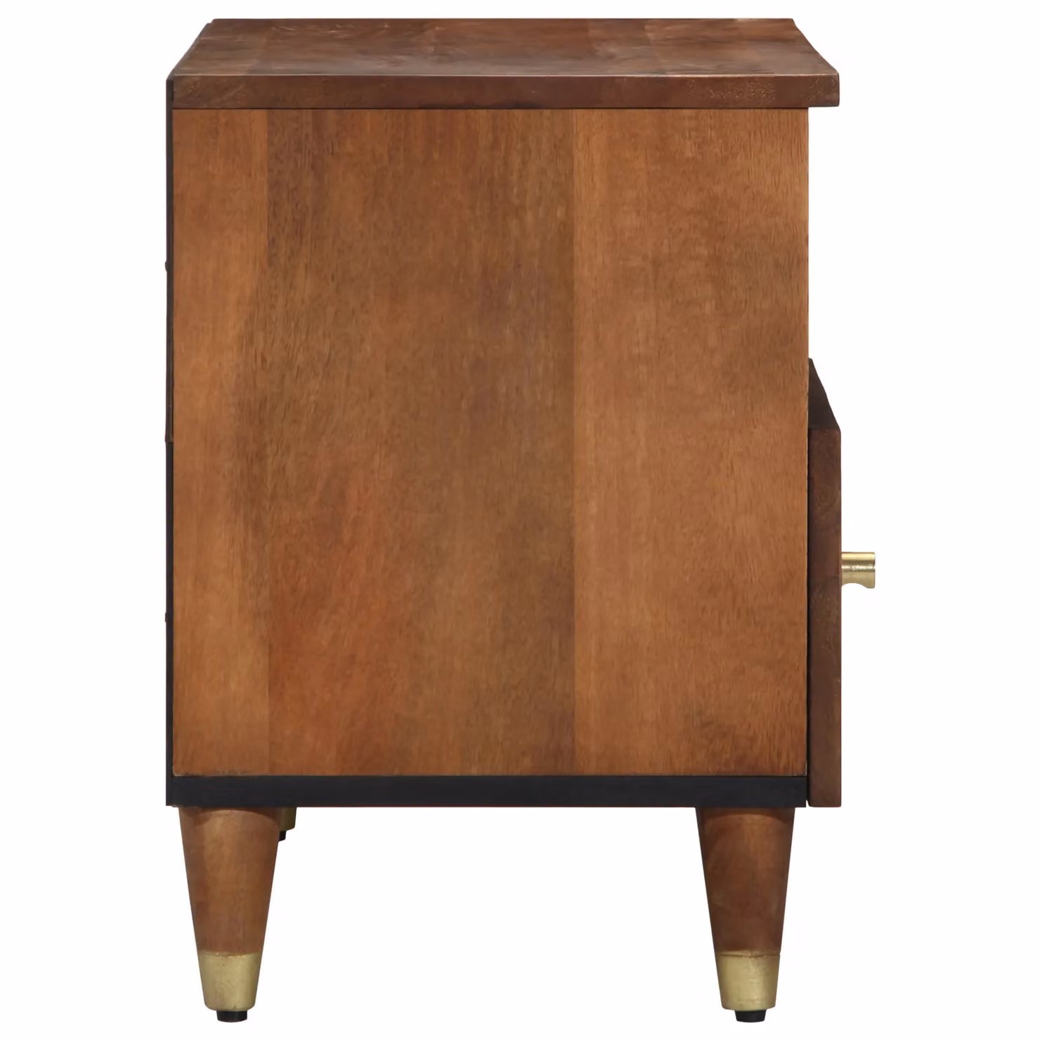 Berkfield Modern Home Media Cabinet in Honey Brown Solid Mango Wood and Engineered Wood – 3