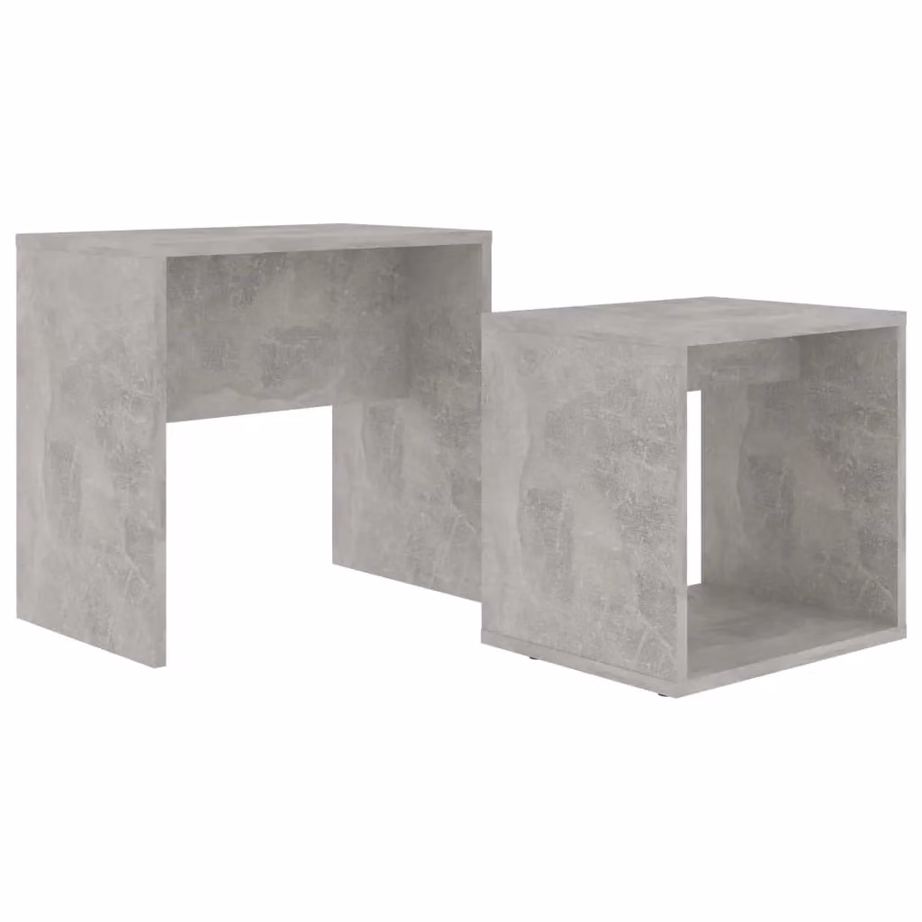 Berkfield Home Concrete Grey Coffee Table Set in Engineered Wood, W: 48 cm, D: 30 cm, H: 45 cm – 2