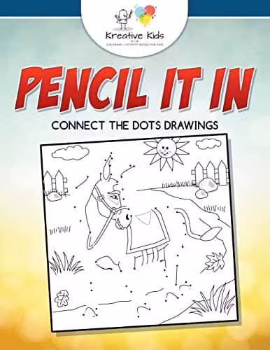 Kreative Kids Pencil It In: Connect the Dots Drawings Multicolour Paper Activity Book