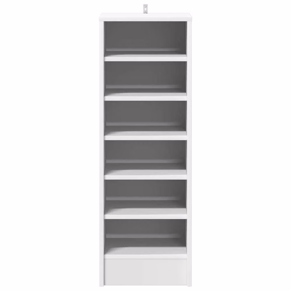 Berkfield Home White Wall Mounted Shoe Cabinet with Hinged Doors and Flat Shelves, W/D/H: 31.5 x 35 x 90 cm – 3