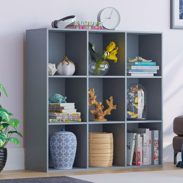 Vida Designs Durham 9 Cube Storage Unit in Grey