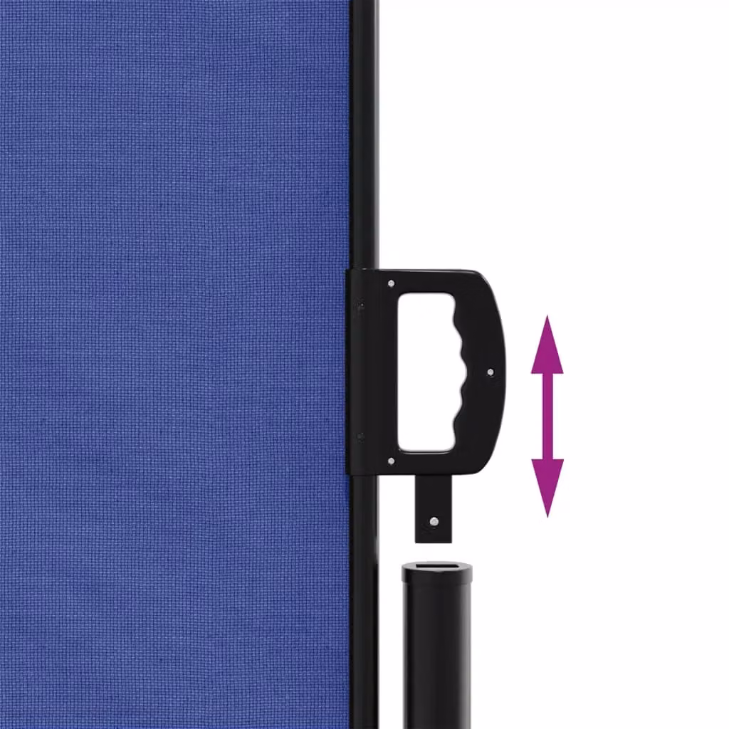 Berkfield Home Retractable Single Side Awning in Blue, W/D/H: 1200 x 140 x 140 cm – 4