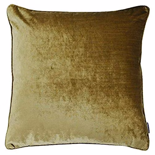 Paoletti Luxe Velvet Square Cushion in Gold, W/D/H: 55 x 55 x 55 cm – 1
