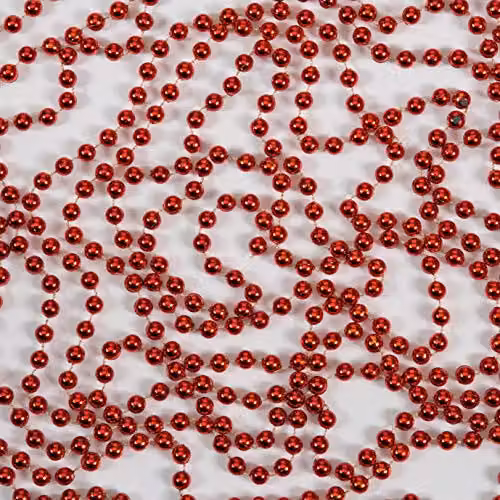Shatchi Red Metallic Hanging Bead Garland for Christmas Tree Decoration – 4