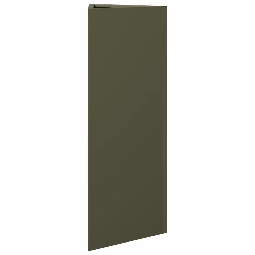 Berkfield Home Triangular Steel Garden Planter Tub, Green, W/D/H: 30 x 26 x 75 cm – 3