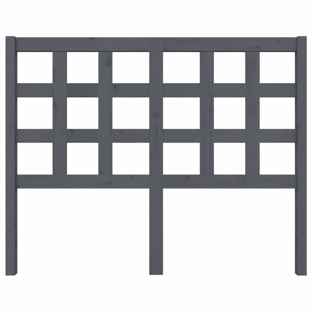 Berkfield Home Grey Rustic Solid Pine Wood Bed Headboard W: 125.5 cm, D: 4 cm, H: 100 cm – 3