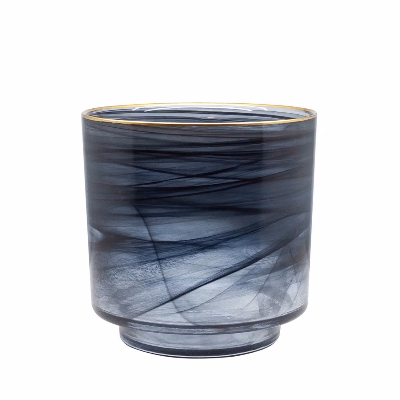 Dome Deco ALTO Tealight Holder M in Petrol Blue Glass