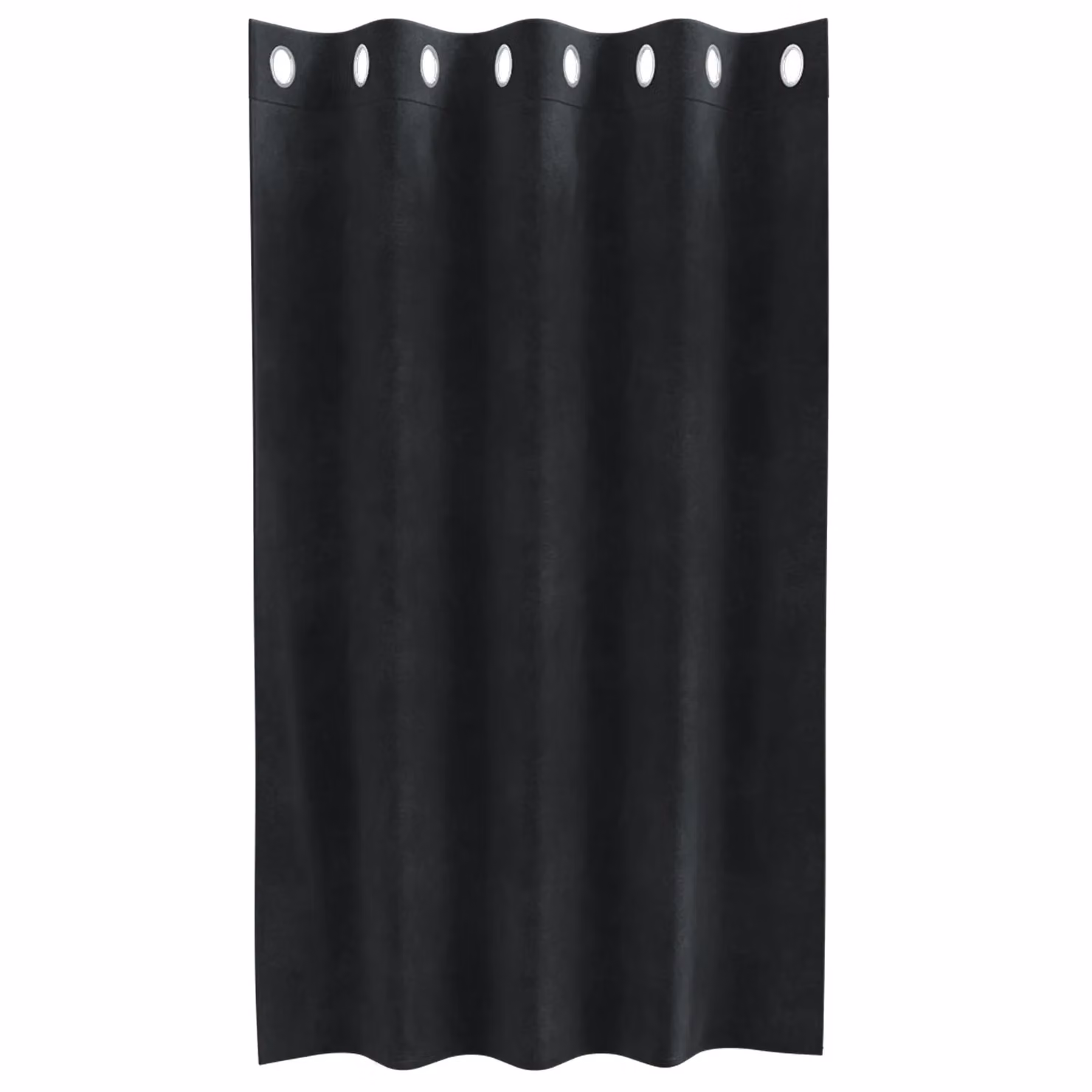 Berkfield Home Blackout Velvet Eyelet Curtains, 2 Pack, Black, W: 140 cm – 3