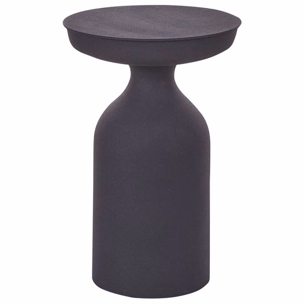 Wyld and Coco Aria Round Side Table in Black Matte Iron – 2