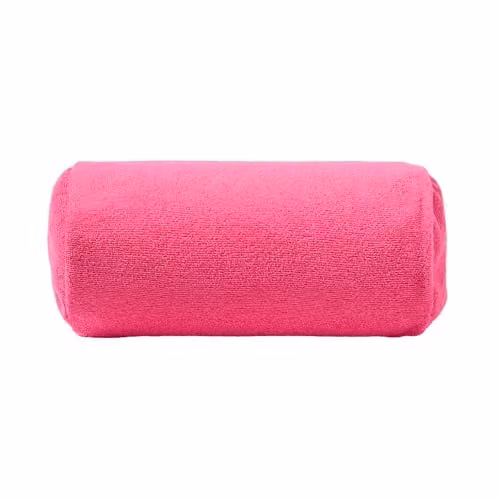 OHS Inflatable Bolster Pillow with Microfibre Cover for Neck and Back Support in Pink