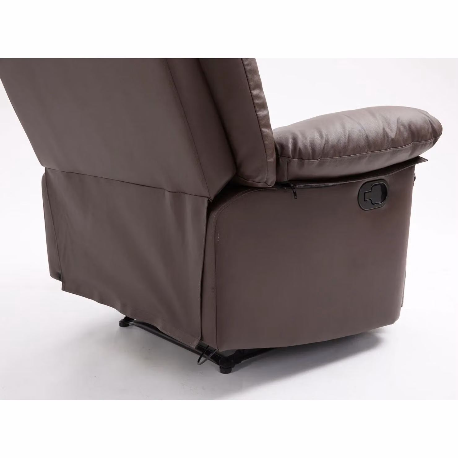 SquareBoxx Hawthorne Manual Recliner Armchair in Brown Synthetic Leather – 4