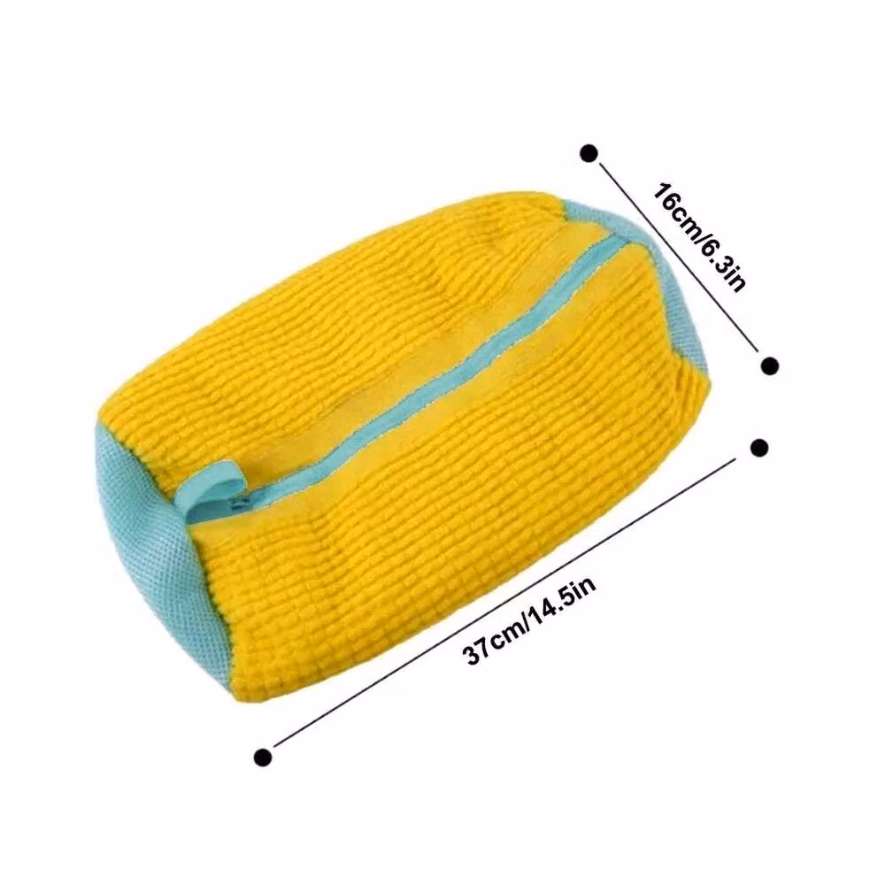 FLAVORA 2-Piece Yellow Fabric Laundry Bag Set for Washing Machine Trainers and Shoes – 2