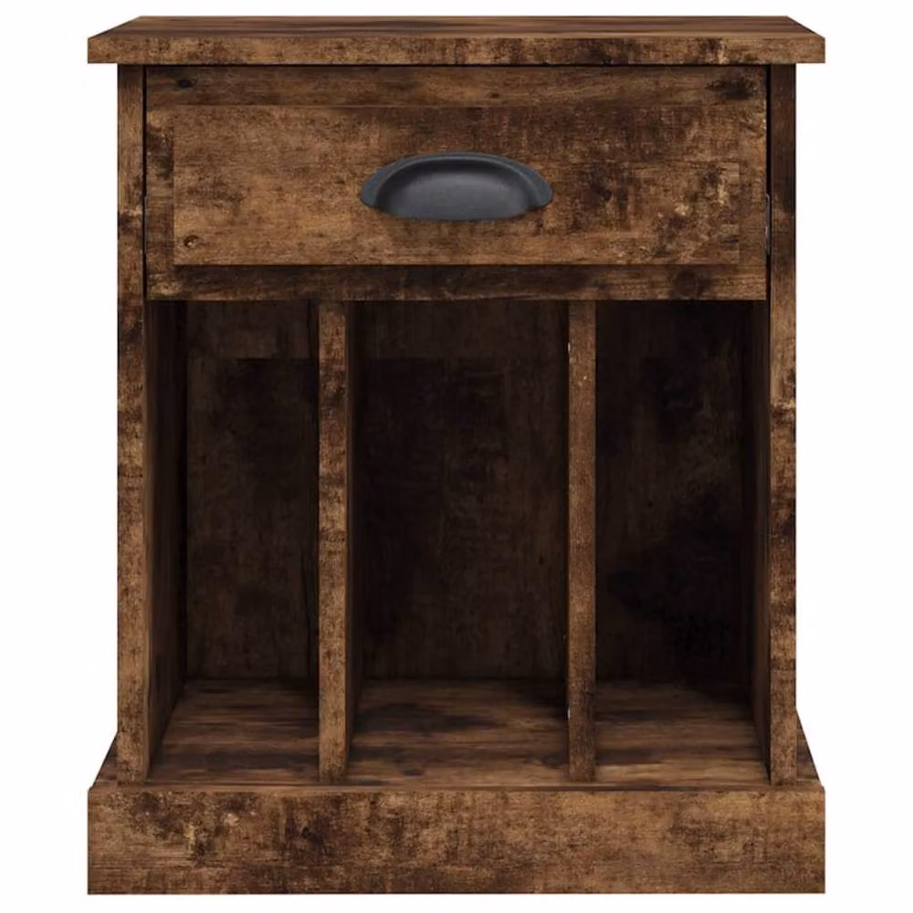Berkfield Home Smoked Oak Bedside Cabinet in Brown, W/D/H: 43 x 36 x 50 cm – 4