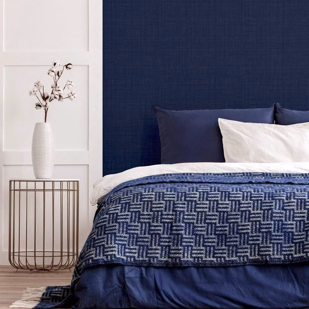 Arthouse Weave Texture Plain Blue Wallpaper – 4