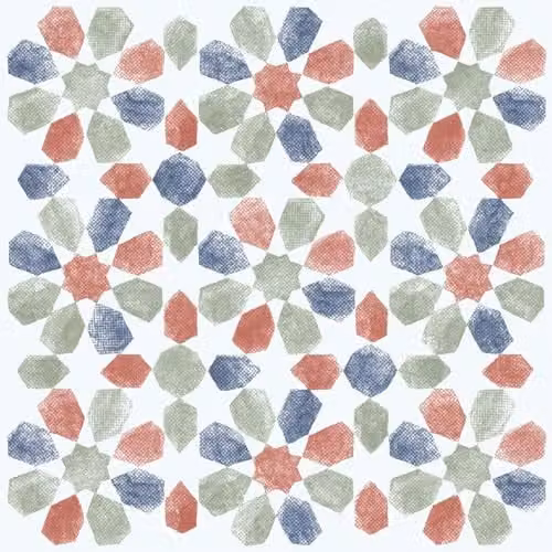 d-c-fix Self Adhesive Floral Floor Tiles, Spanish Leaves, Multicolour, W/D/H: 30.5 x 30.5 x 0.11 cm