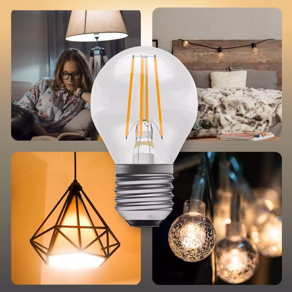 BELL Lighting E27 LED Filament Drop Bulb, Dimmable, Warm White, Pack of 6 – 3