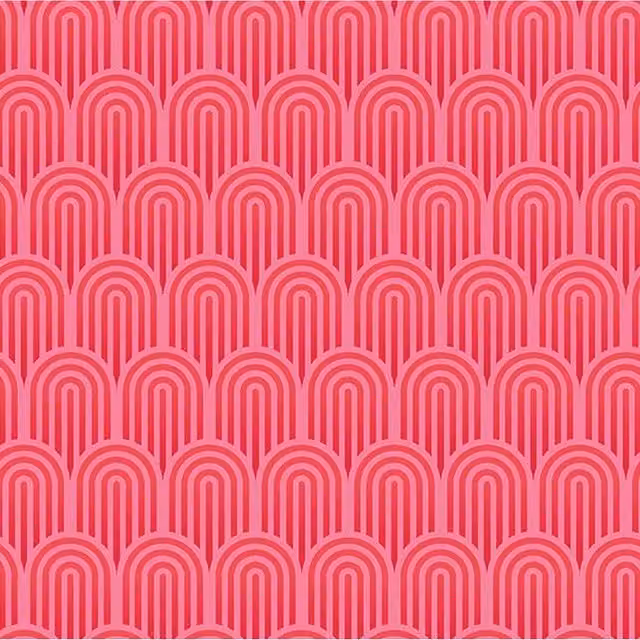 Hoopla Walls Retro Geometric Abstract Pink Wallpaper
