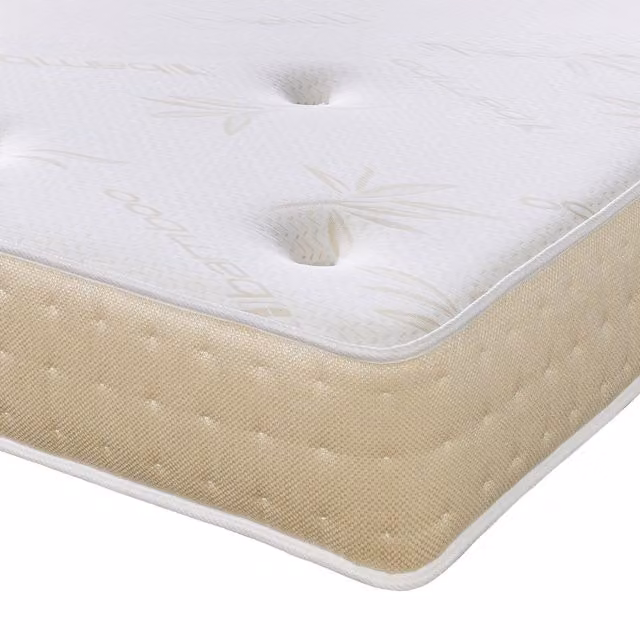eXtreme Comfort Ltd Single Hybrid Mattress with 9 inch Bamboo Fabric and 2 inch Memory Foam Tufted Spring, Beige, W/D/H: 90 x 190 x 22 cm
