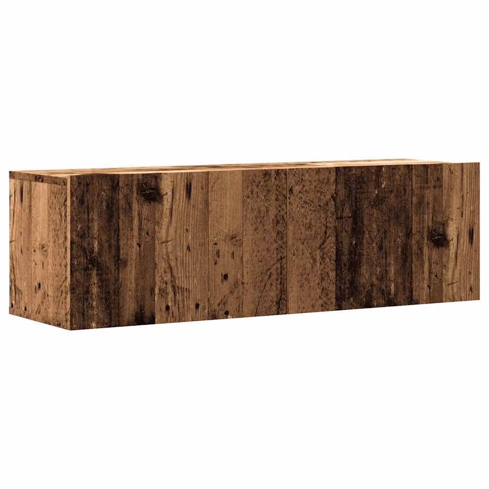 Berkfield Home Wall Mounted TV Cabinet in Brown Rustic Wood, W/D/H: 100 x 30 x 30 cm – 3