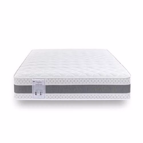 RestRelax Sleep Stratford Hybrid Memory Coil Quilted Mattress, Grey and White, W/D/H: 120 x 190 x 25 cm