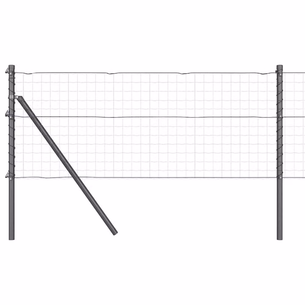 Berkfield Home 52 Pack Grey Galvanised Steel Round Fence Posts, H: 80 cm, Diameter: 32 mm – 3
