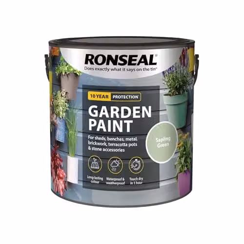 Ronseal Garden Paint in Green, 2.5 Litre – 2