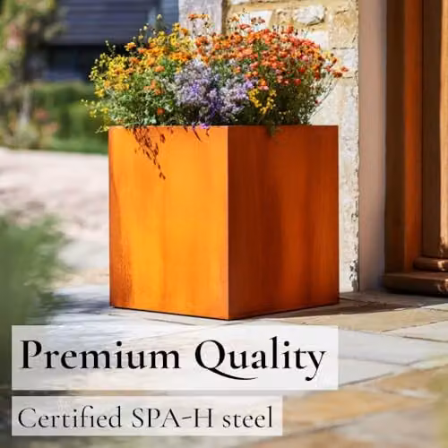 Access Garden Products Brown Steel Planter Tub W/D/H: 40 x 40 x 40 cm – 3