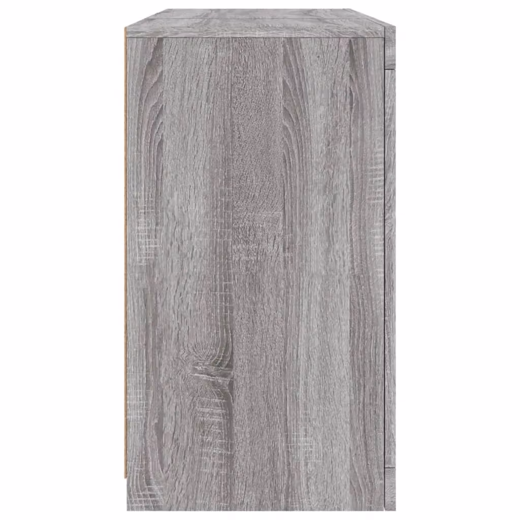 Berkfield Home Modern Sideboard with Integrated LED Lights in Grey Sonoma, W/D/H: 123 x 37 x 67 cm – 4